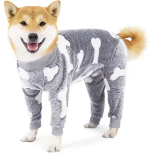 macacão pijama para cães de lã polar