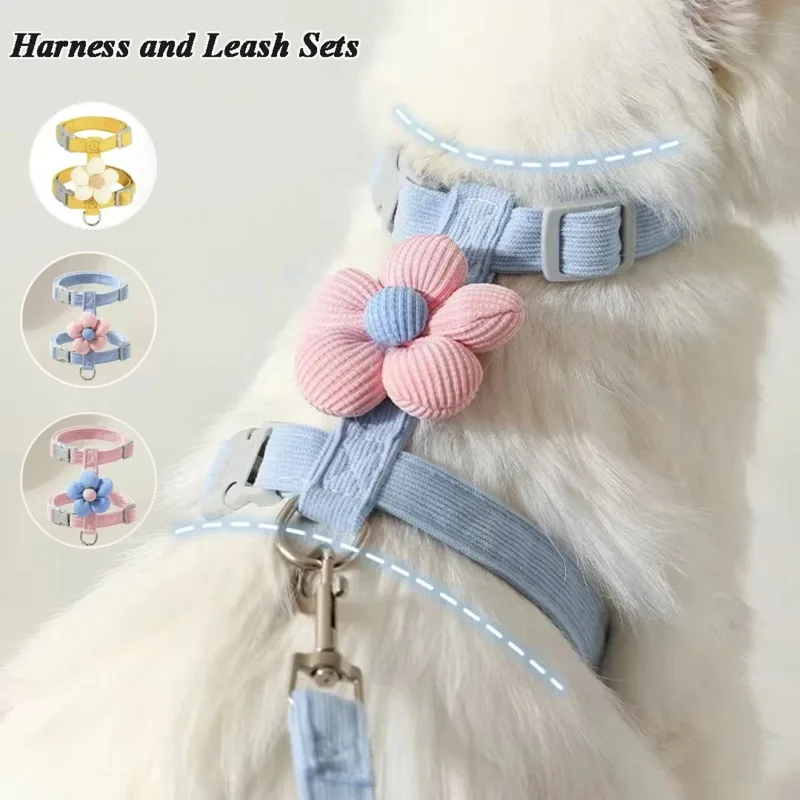 Coleira e Guia para Gatos e Cães Pequenos Ajustável e Respirável - Imagem 2