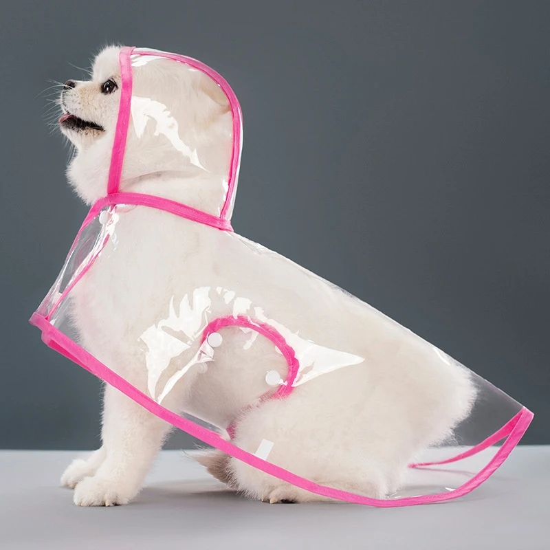 Capa de Chuva Transparente para Cães com Capuz Ajustável - Imagem 3