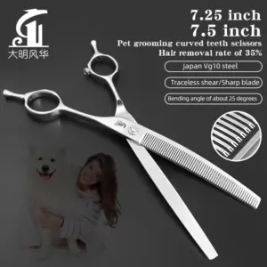 tesoura curva para tosa de cães e gatos
