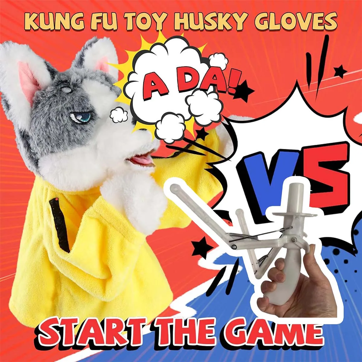 Fantoche de Mão Husky de Pelúcia para Cães com Efeitos Sonoros - Imagem 3
