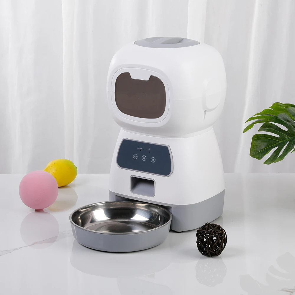 Comedouro Automático WiFi para Cães e Gatos 3.5L com APP e Voz - Imagem 3
