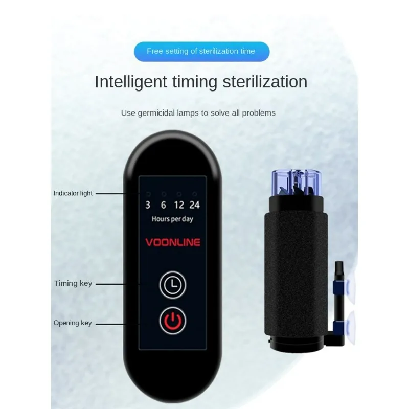 Lâmpada UV Submersível para Aquário 110-240V com Temporizador - Imagem 4
