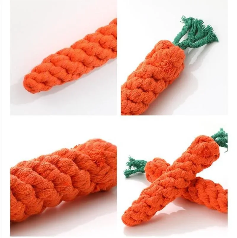 Brinquedo de Corda de Algodão para Cães com Cenoura - Imagem 3