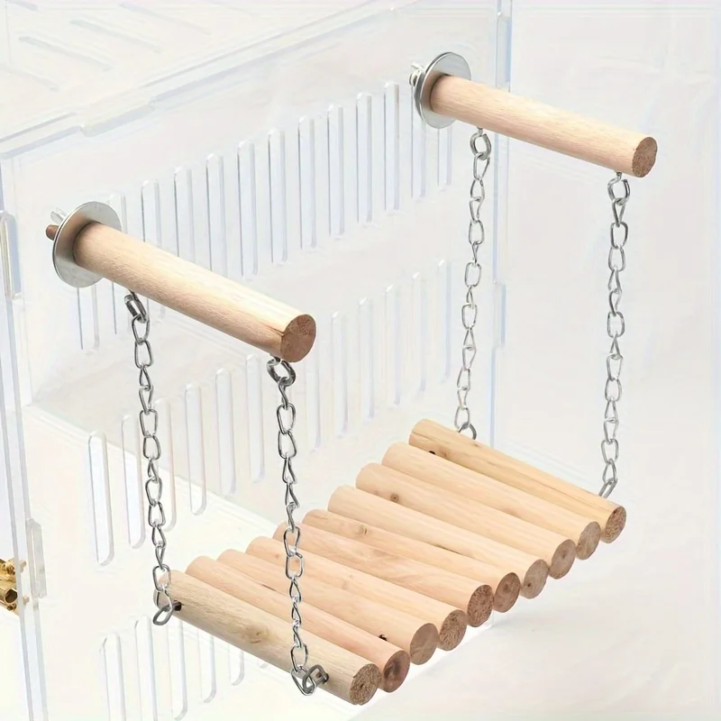 Balanço e Poleiro para Pássaros Pequenos Feito à Mão para Gaiola - Imagem 2