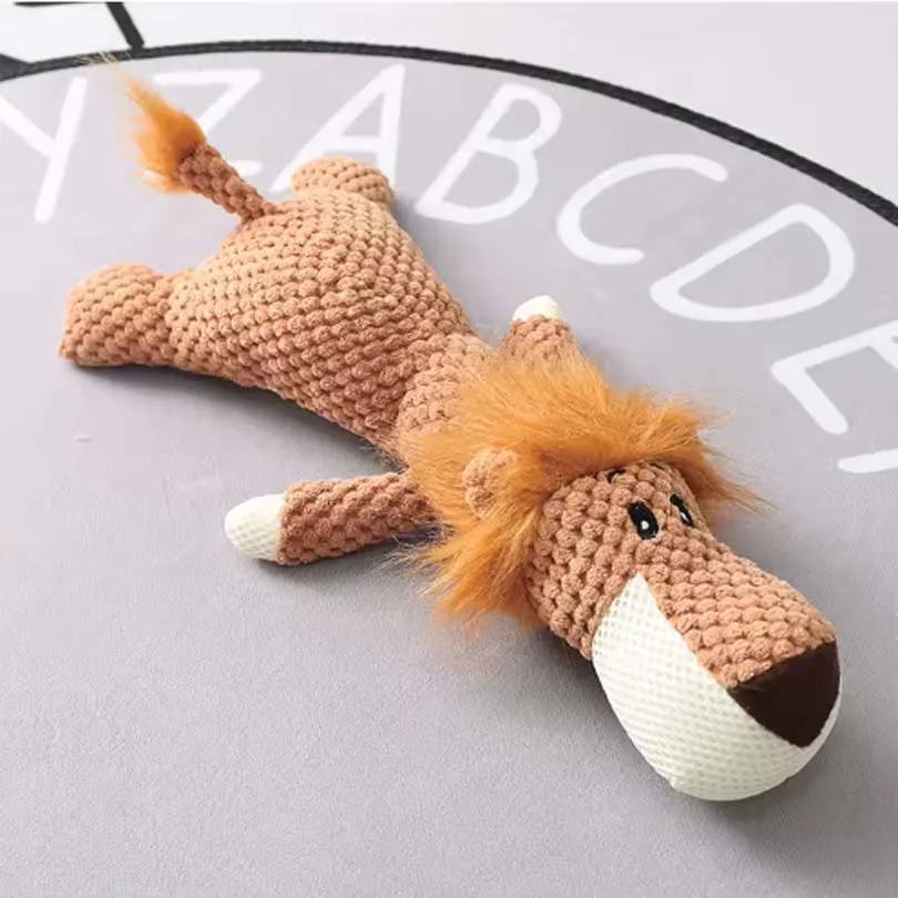 Brinquedo de Pelúcia para Cães Grandes com Rangido e Velo Macio - Imagem 5