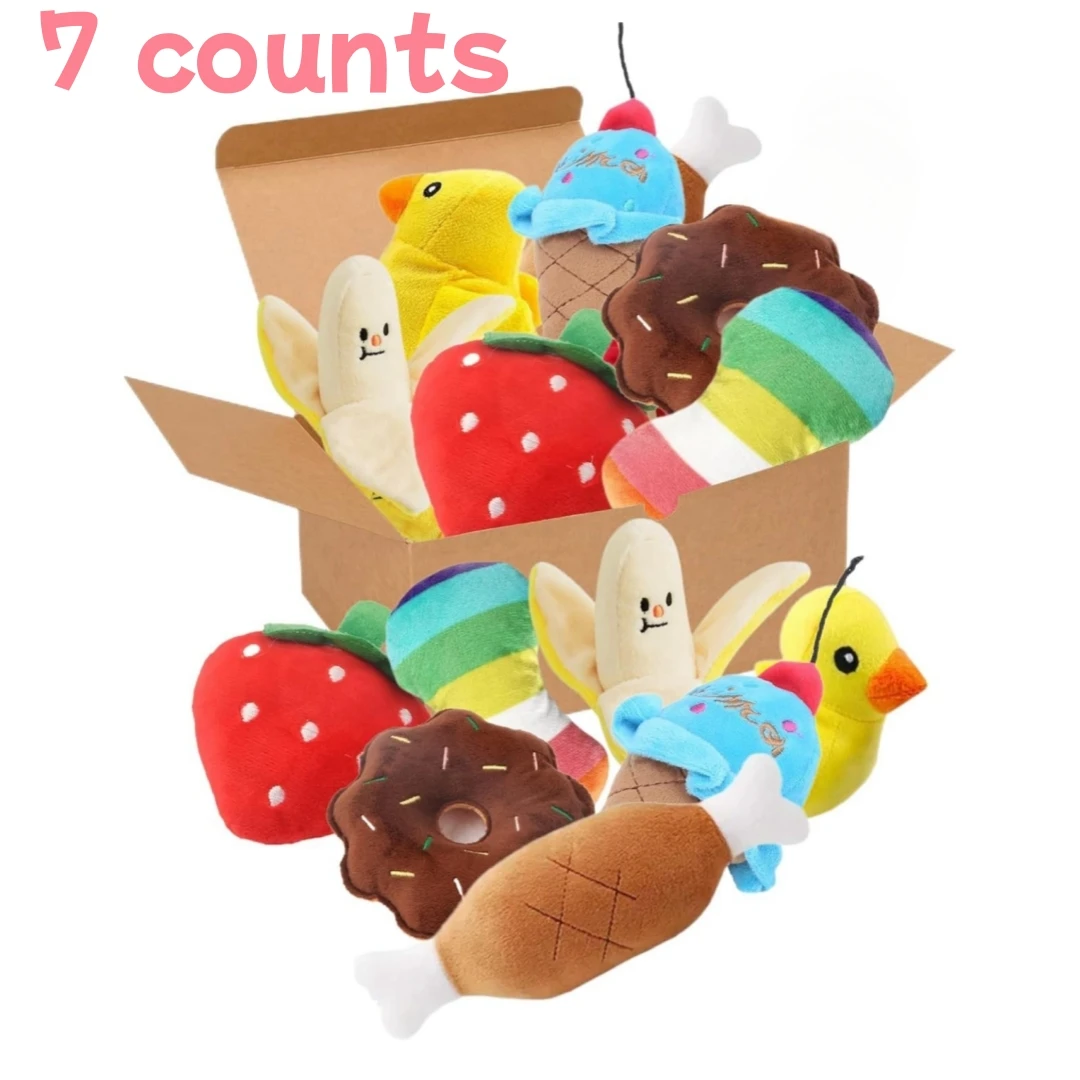 kit de brinquedos para cães de pelúcia