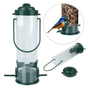 alimentador de pássaros pendular transparente