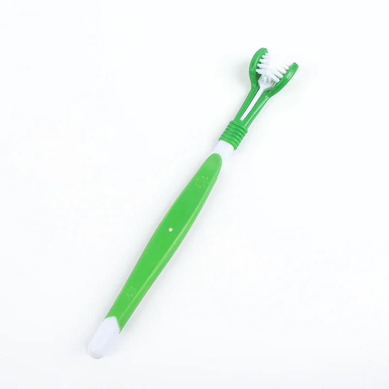Escova de Dentes 3 Lados para Cães e Gatos com Plástico Resistente - Imagem 2