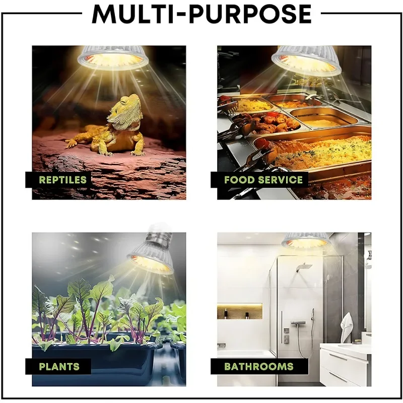 Lâmpada de Aquecimento para Répteis E27 25W 50W 75W Bivolt - Imagem 4