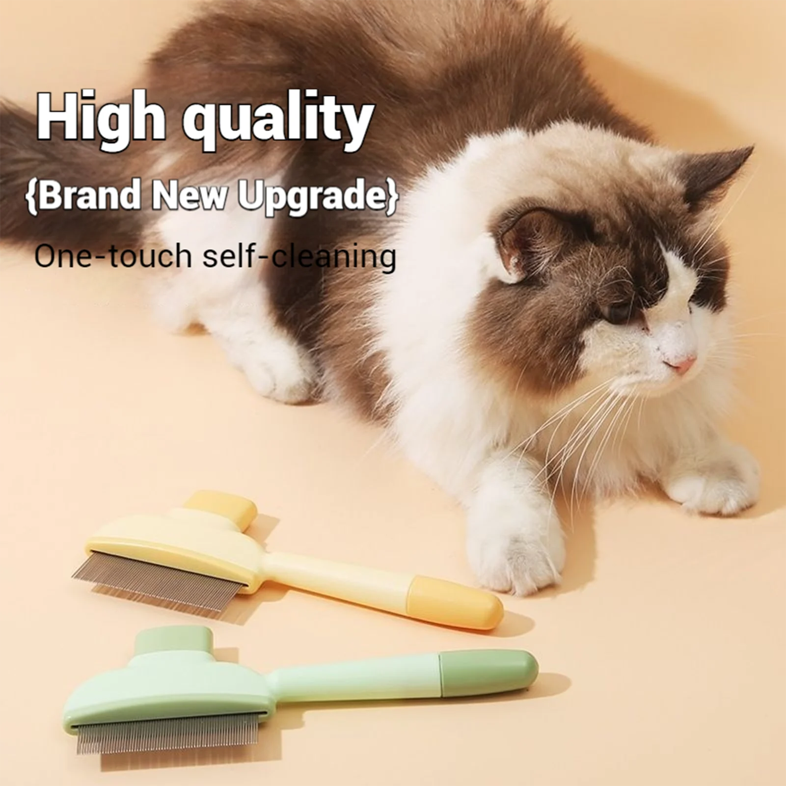 Escova Removedora de Pelos para Cães e Gatos com Dentes de Aço - Imagem 2
