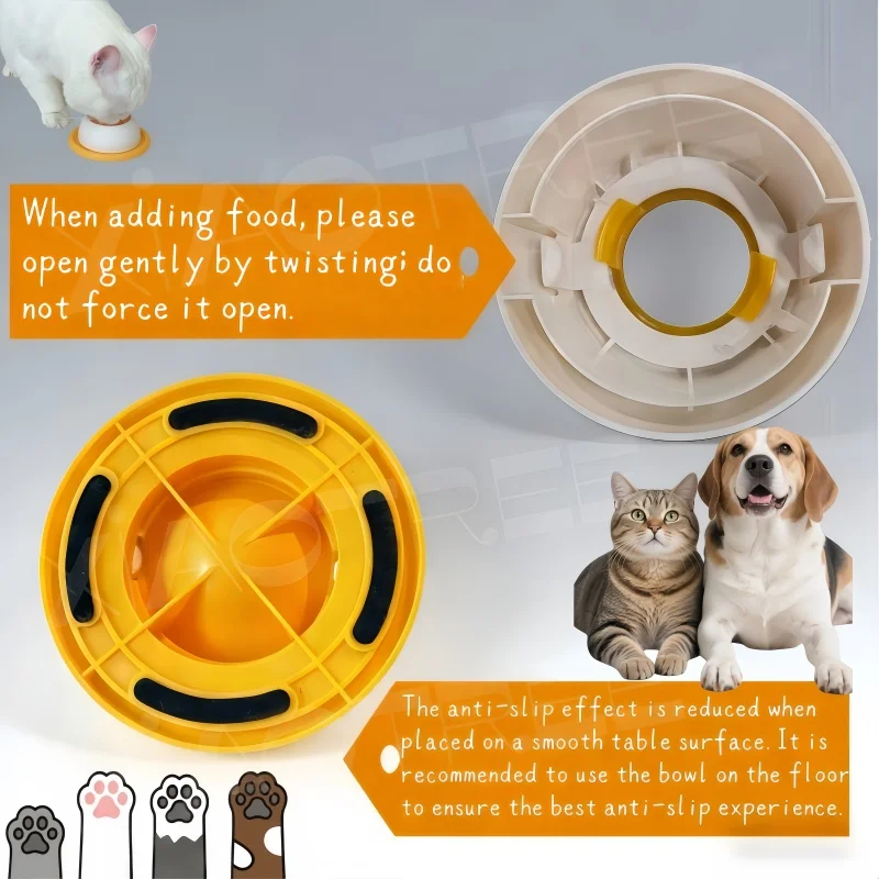 Tigela de Alimentação Lenta para Cães e Gatos Antiderrapante - Imagem 5