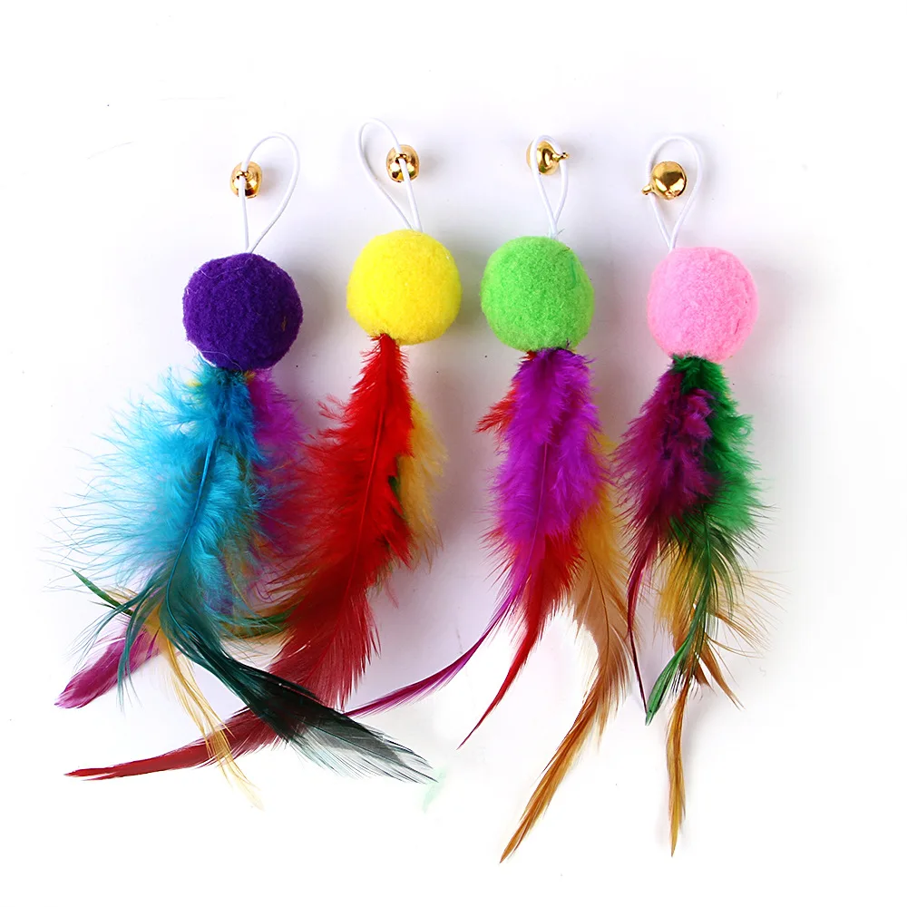Kit de Brinquedos para Gatos com Varinha e Penas Coloridas - Imagem 4