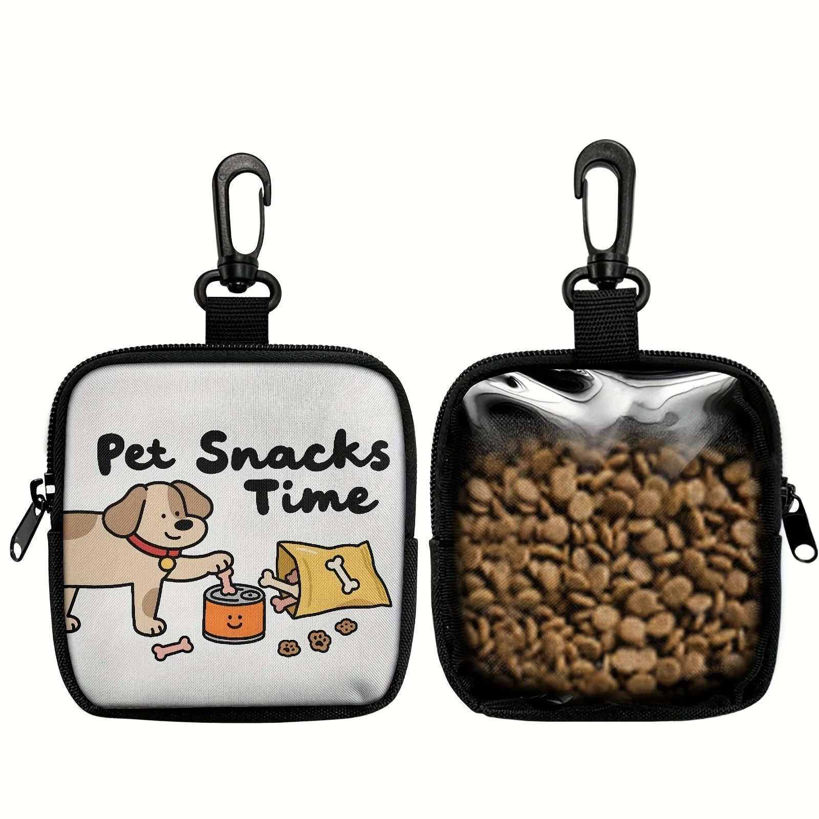 Bolsa para Petiscos de Cães com Gancho e Zíper para Passeio - Imagem 6