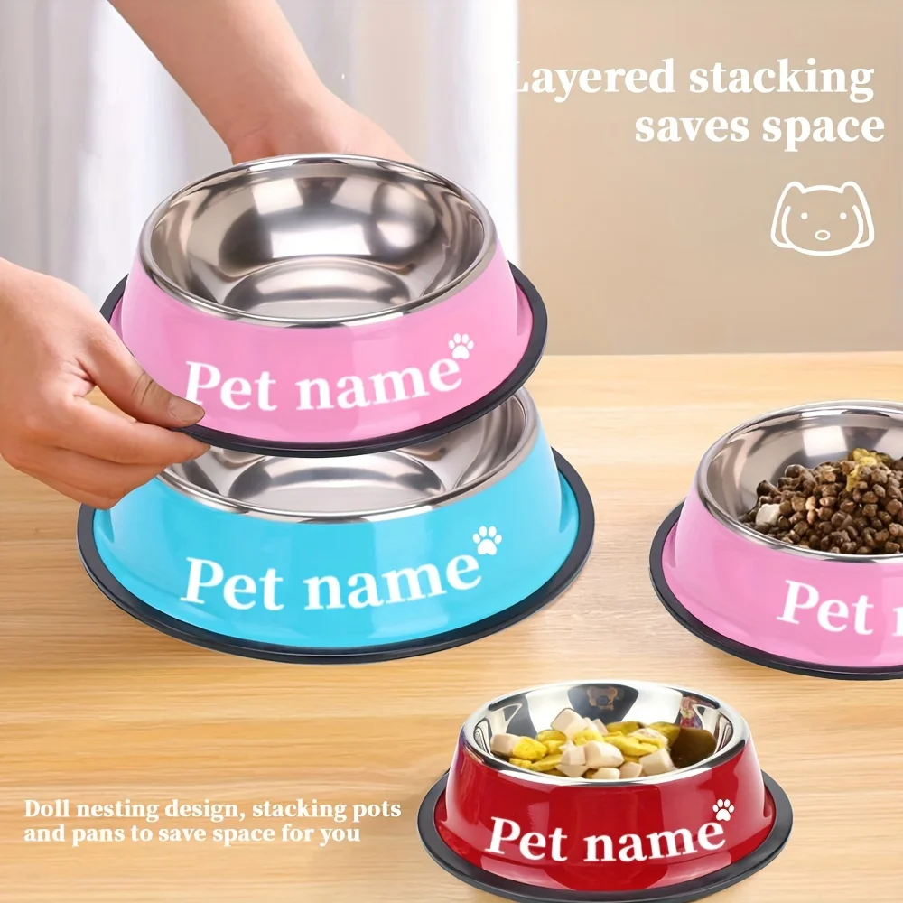 Tigela de Aço Inoxidável para Cães e Gatos com Base Antiderrapante - Imagem 6