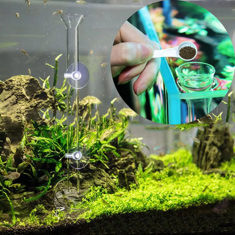 Tubo Alimentador de Vidro para Aquário Transparente com Ventosa - Imagem 3