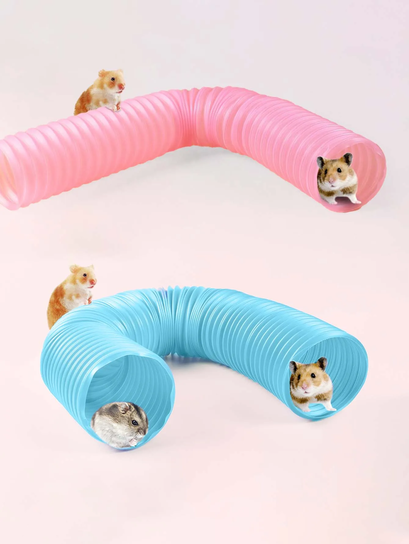 túnel retrátil para coelhos e hamsters