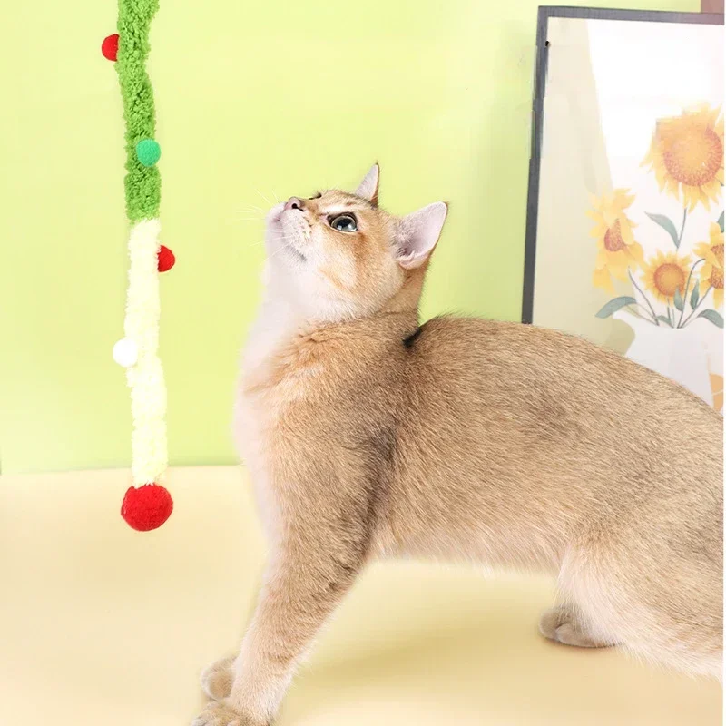 Brinquedo Varinha para Gatos de Pelúcia Macia com Sino 40 cm - Imagem 2