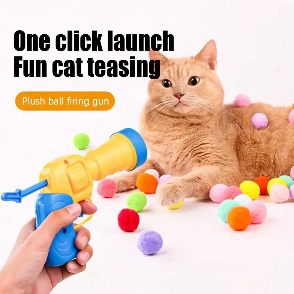 Brinquedo Lançador de Bolinhas para Gatos com 20 Bolinhas de Pelúcia - Image 4