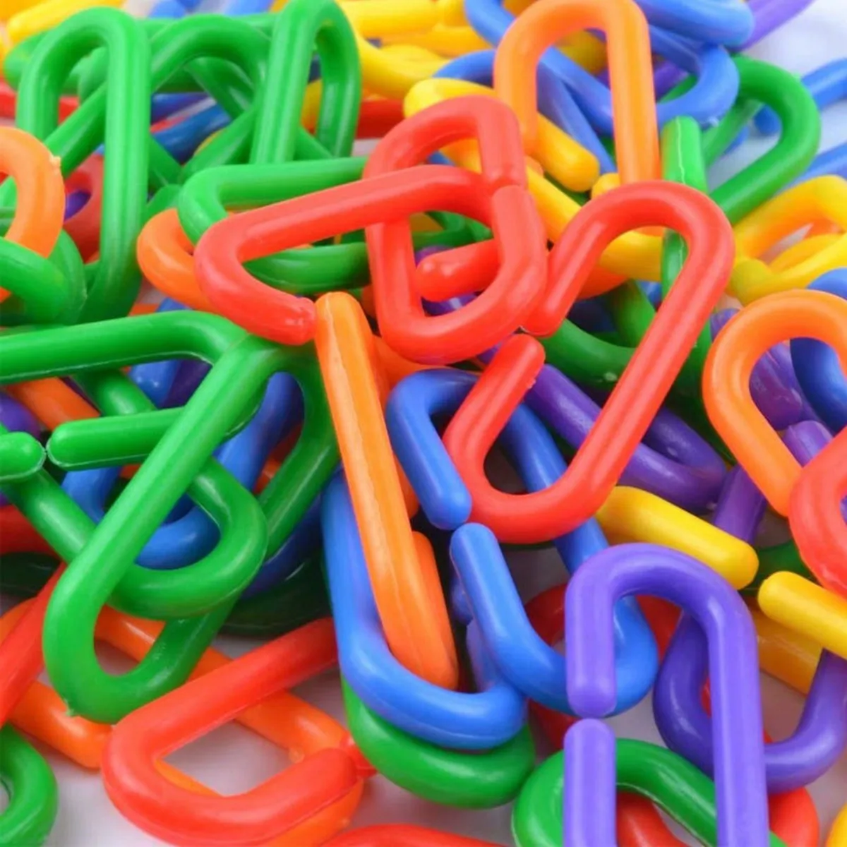 Corrente de Elos Plásticos para Pássaros DIY Colorida e Flexível - Imagem 6