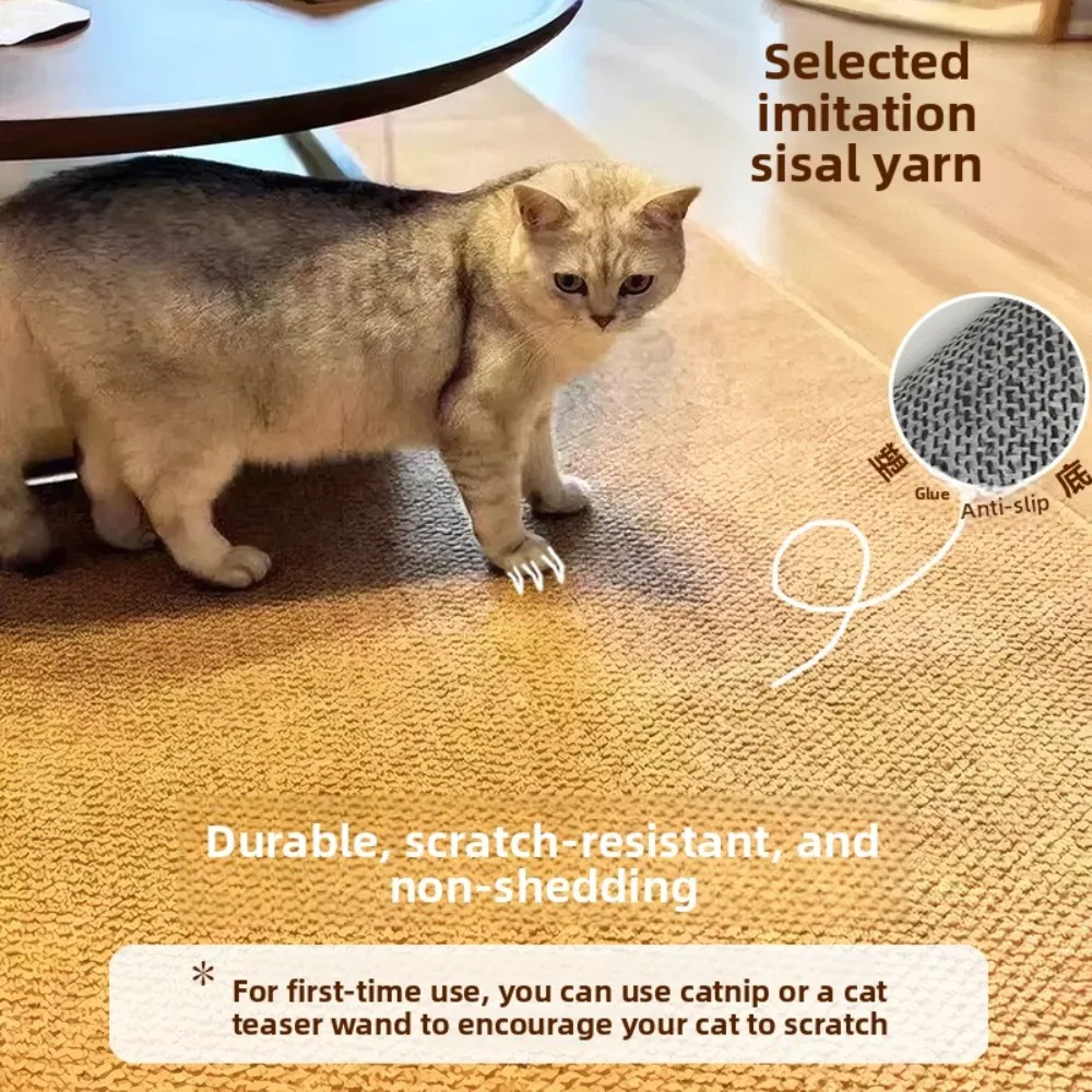 Tapete Arranhador para Gatos Sisal Antiderrapante para Afiar Garras - Imagem 4