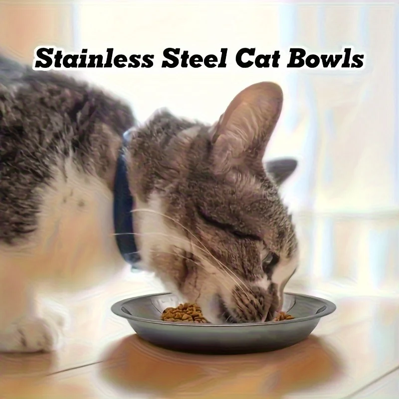 Tigela para Gatos em Aço Inoxidável Antiderrapante - Imagem 3
