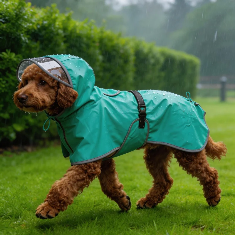 Capa de Chuva para Cães Refletiva com Capuz e À Prova de Vento - Imagem 4