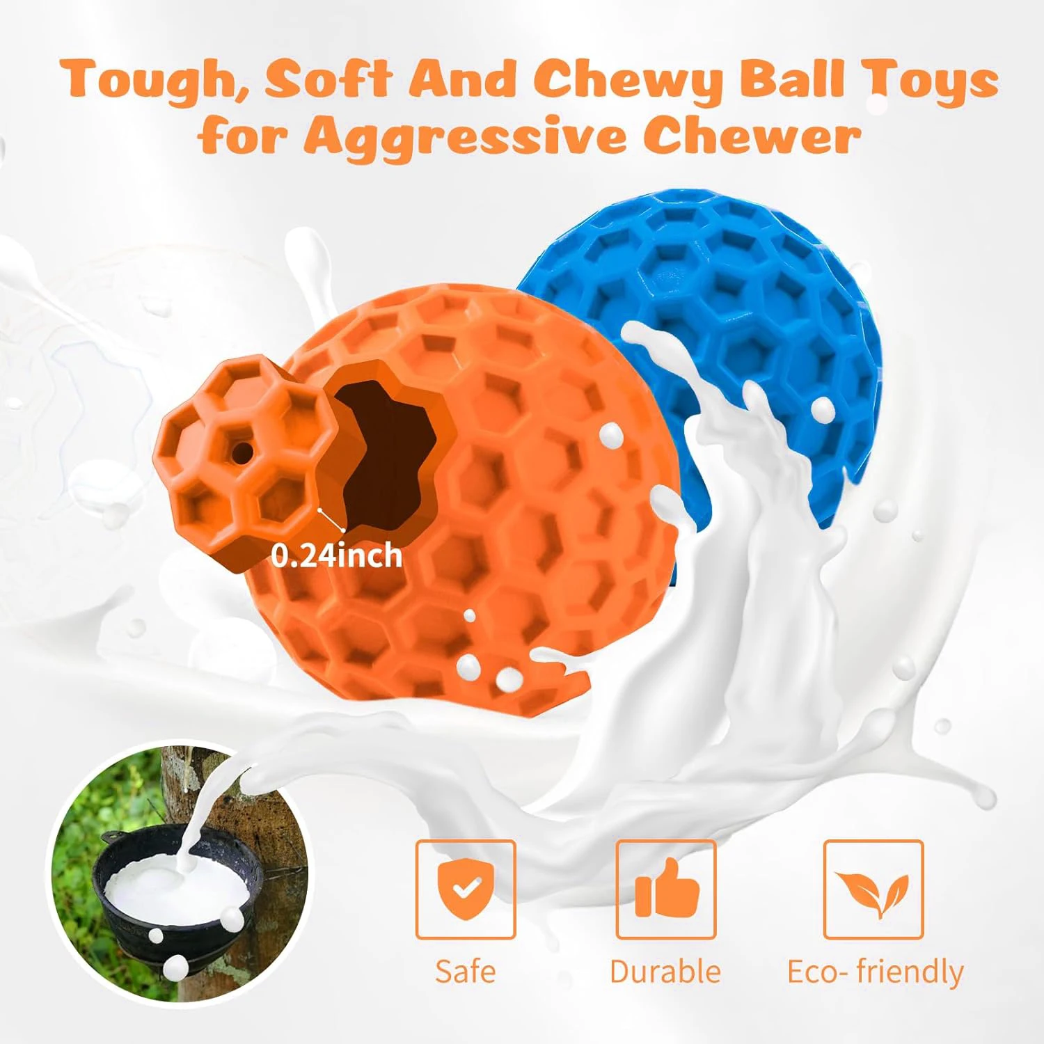 Brinquedo para Cães com Som e Bolas Interativas de Borracha Natural - Imagem 4