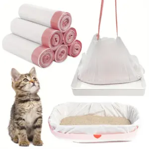 saco de areia para gatos com cordão