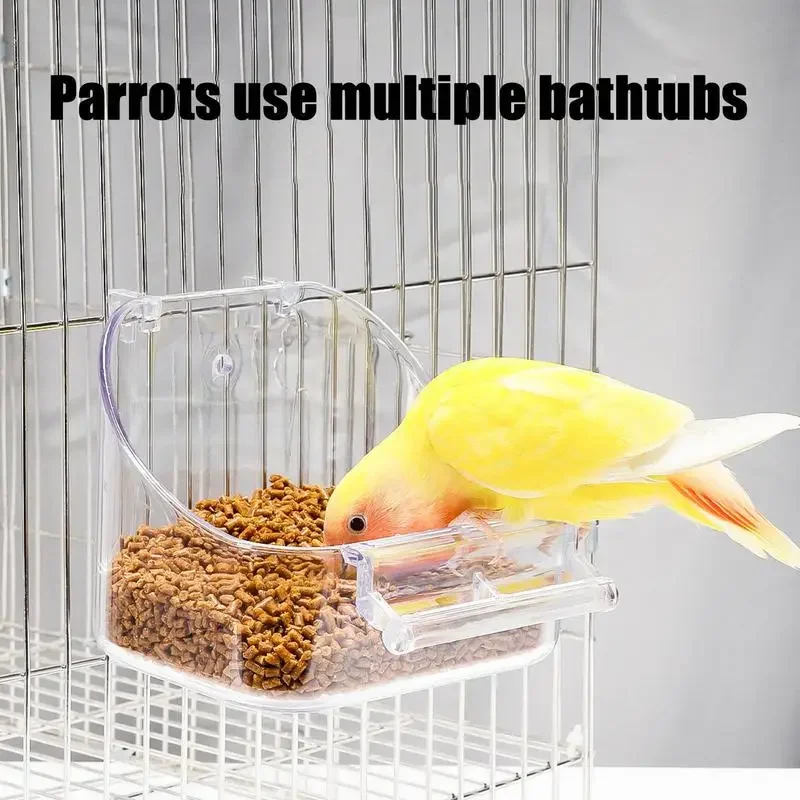 Banheira para Pássaros de Gaiola com Gancho e Poleiro - Imagem 3