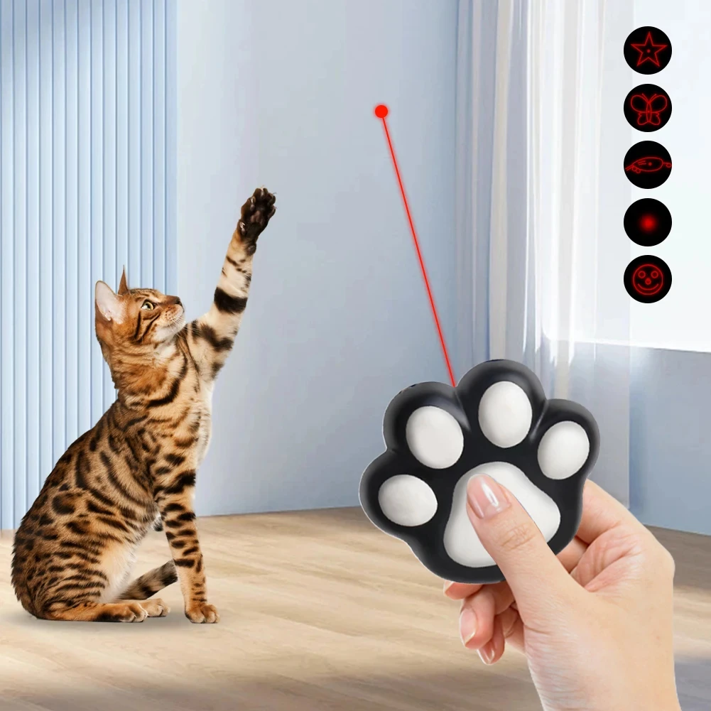 Brinquedo Laser para Gatos Recarregável com 5 Padrões Ajustáveis - Imagem 2