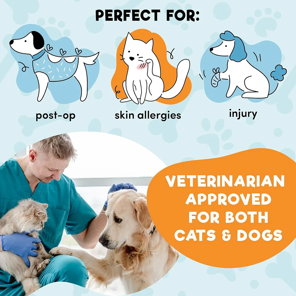 Coleira Inflável para Cães e Gatos Cinza Pós-Cirurgia Protetora - Imagem 6