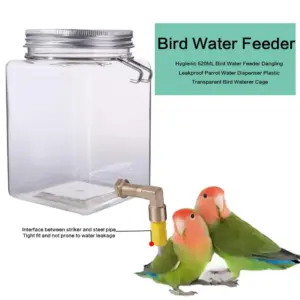 bebedouro para pássaros transparente