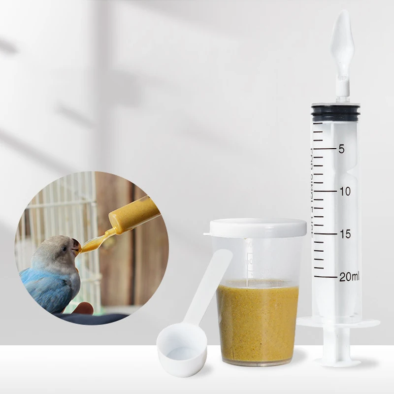 Seringa Alimentadora para Pássaros e Papagaios 20ml com Colher - Imagem 2