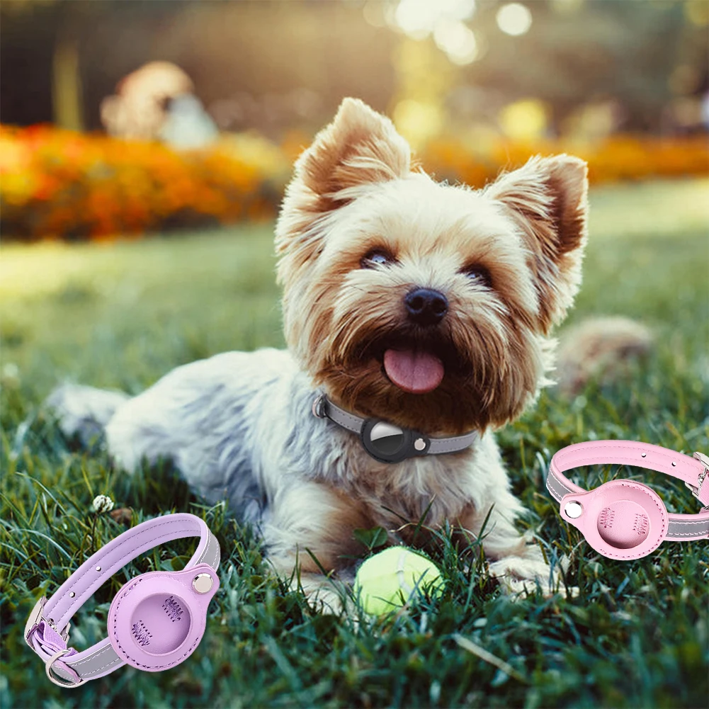 Coleira Refletiva para Cães e Gatos com Suporte para AirTag Ajustável - Imagem 4