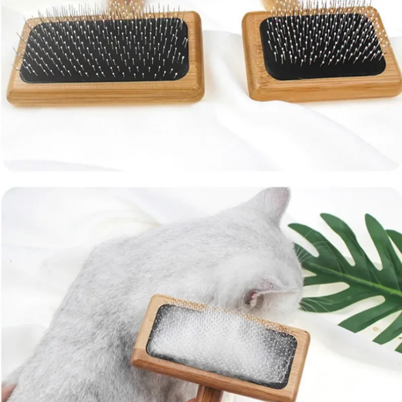 Escova de Madeira para Cães e Gatos Removedora de Pelos - Imagem 5