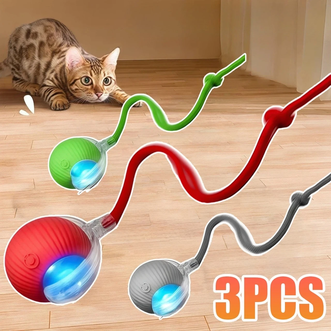 bola rolante para gatos recarregável