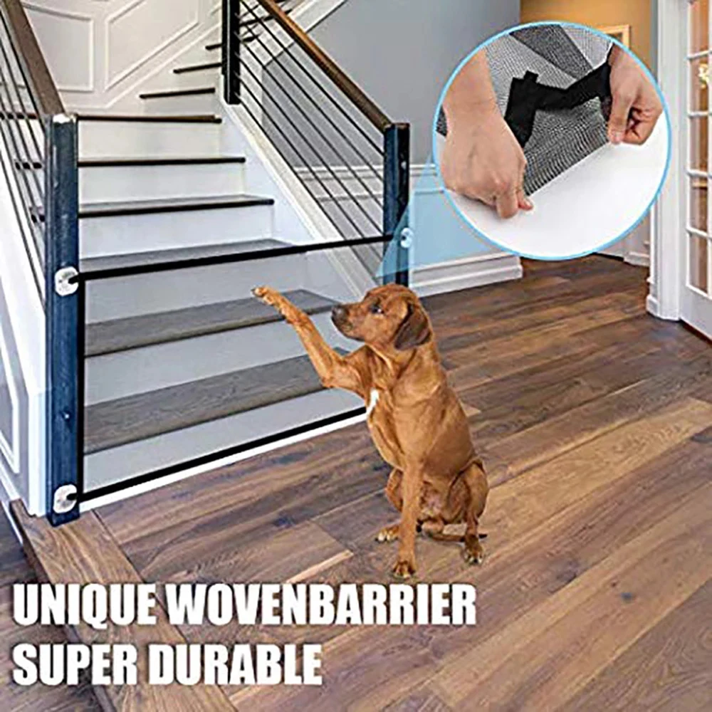 Cerca de Proteção para Cães Dobrável de Nylon com 110x72 cm - Imagem 5