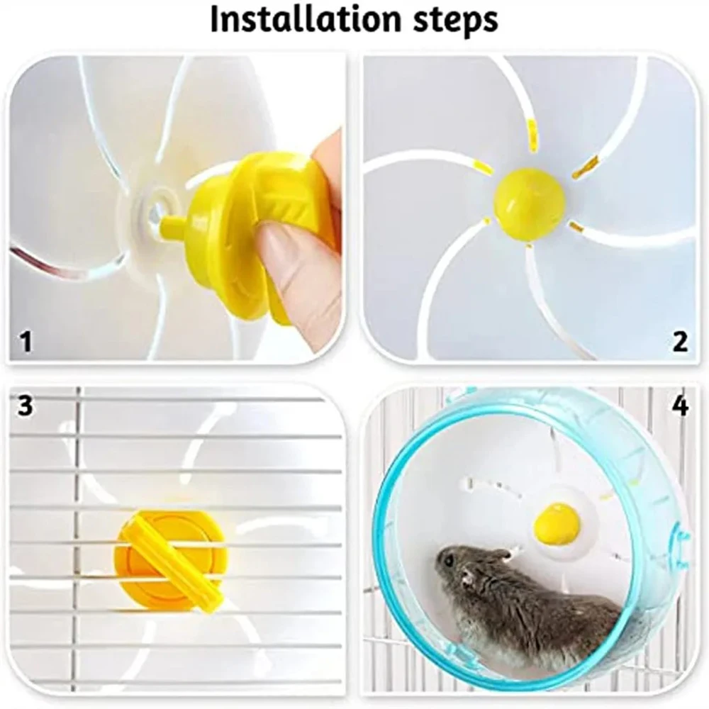 Roda de Exercício para Hamster de Plástico com Fivela de Instalação - Image 6