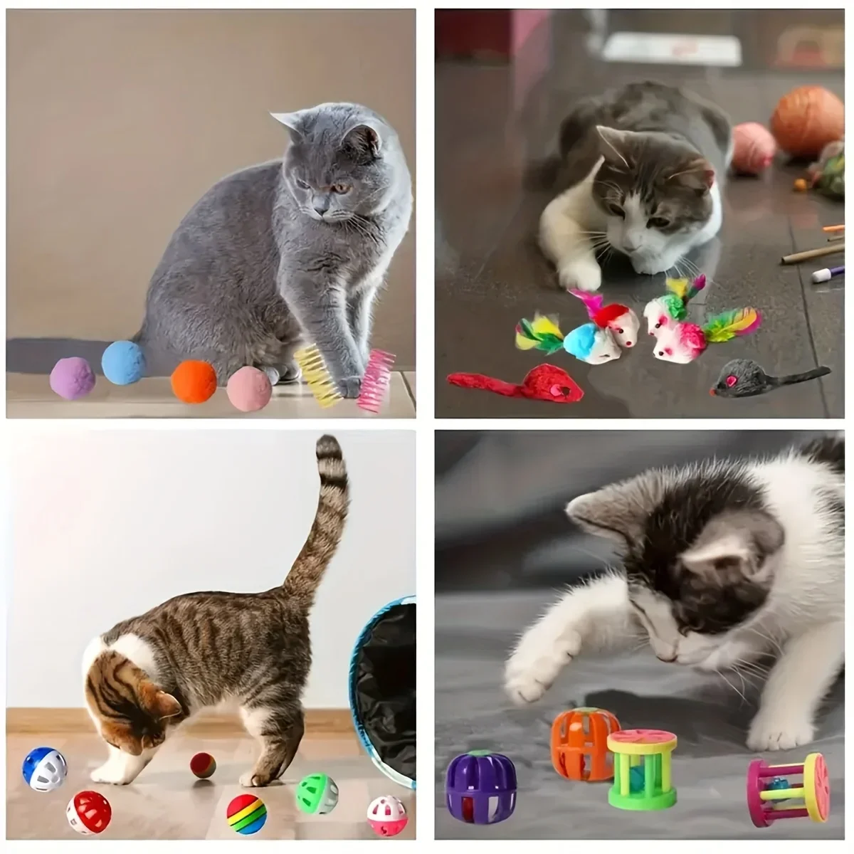 Kit de Brinquedos para Gatos com 56 Peças: Variedade para Diversão - Imagem 5