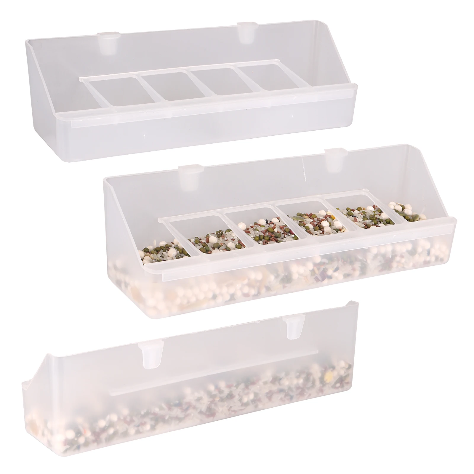 Comedouro para Pássaros Removível com 6 Slots para Gaiola - Image 6
