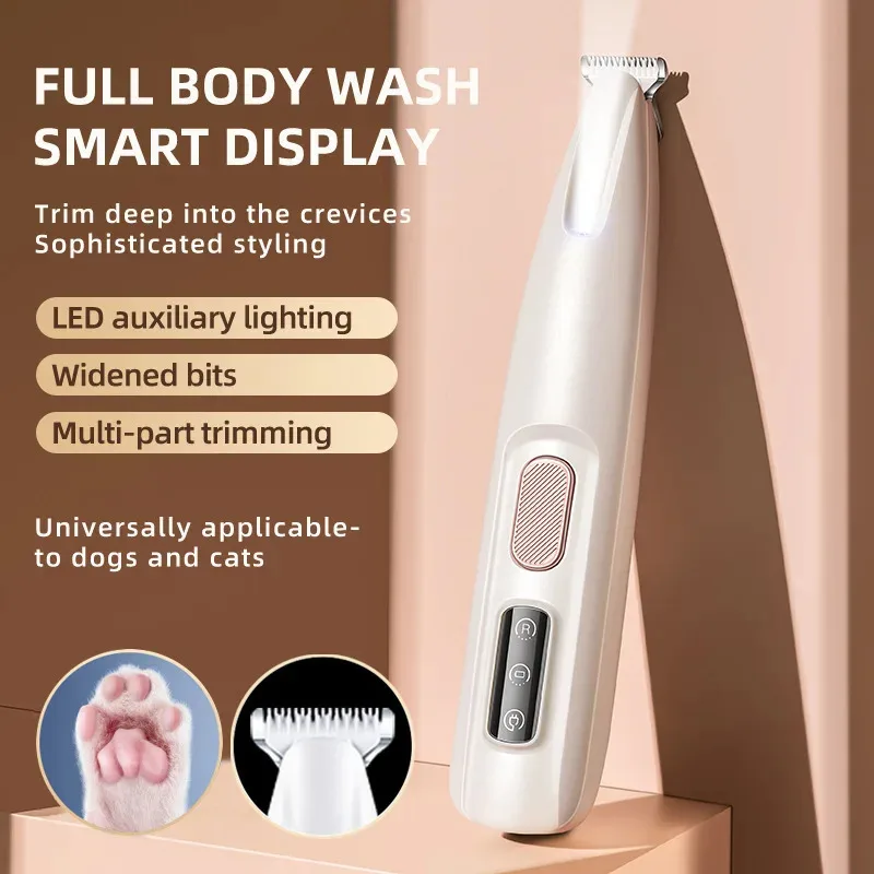aparador de pelos para cães com luz led