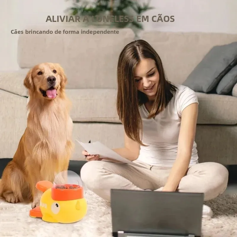 Comedouro Interativo para Cães Antiderrapante Desenho de Pato - Imagem 6