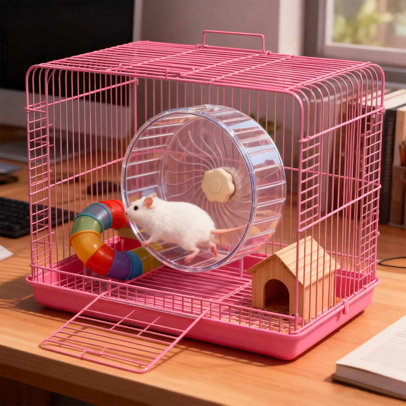 Roda Silenciosa para Hamster com Rolamento Duplo e Instalação Rápida - Imagem 5