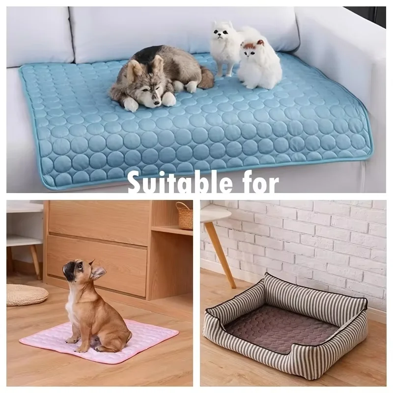 Tapete Refrescante para Cães e Gatos de Seda Gelada, Lavável à Máquina - Image 3