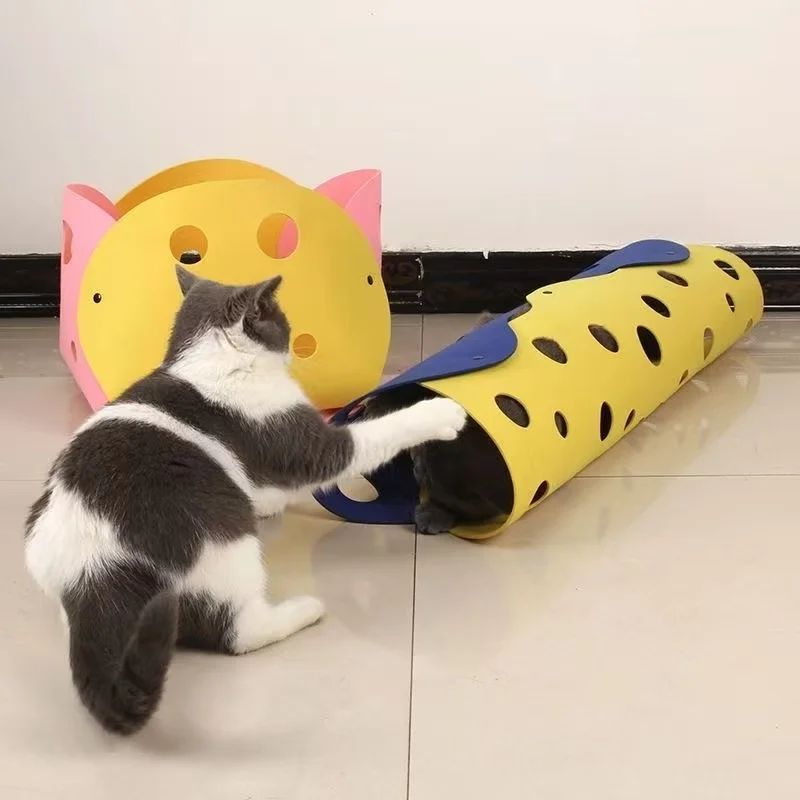 Túnel de Gato Dobrável Gusscat de Feltro Modular para Brincar - Image 4