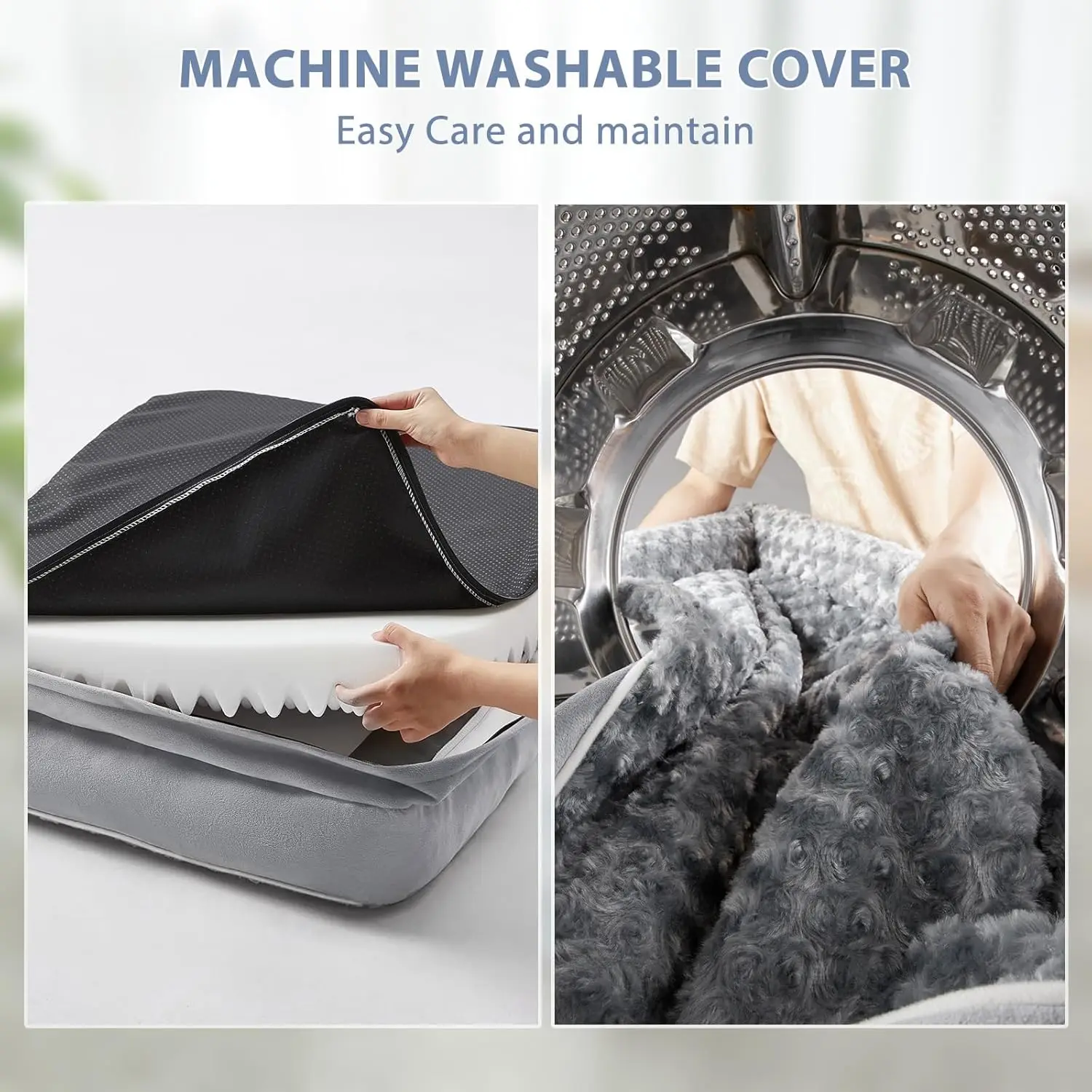 Cama Ortopédica para Cães Grandes com Capa Removível e Lavável - Image 5