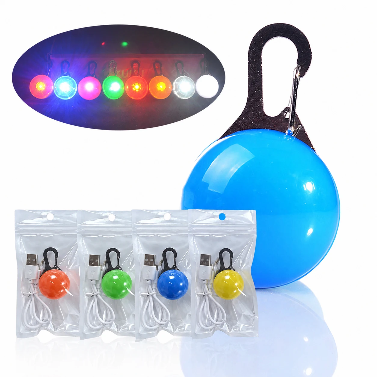 Pingente LED para Cães Recarregável USB com Luz Noturna - Imagem 4