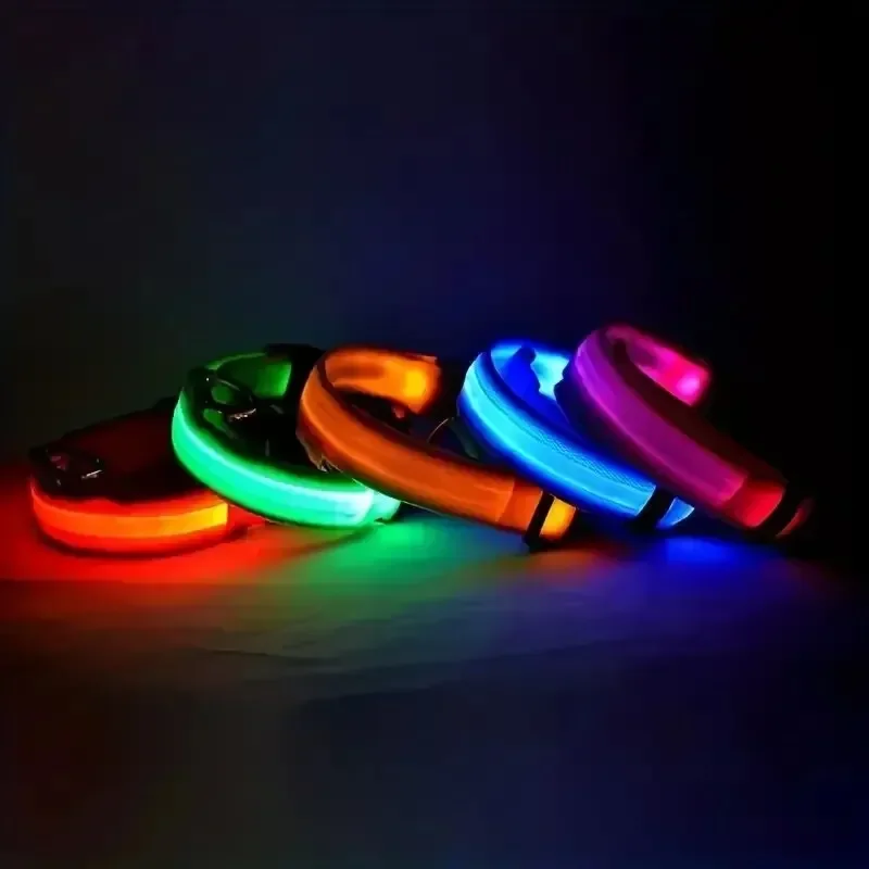 Coleira LED para Cães com 3 Modos de Luz para Caminhada Noturna - Imagem 5