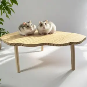plataforma de madeira para hamster